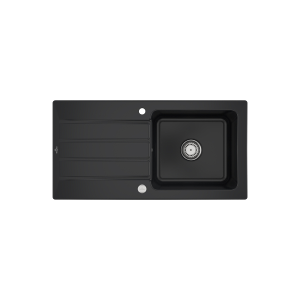 évier céramique noir moderne