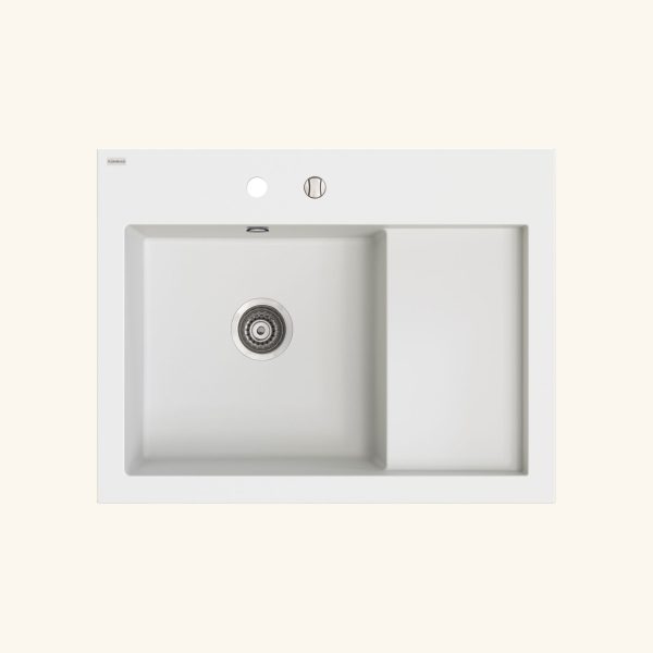 évier en granit blanc