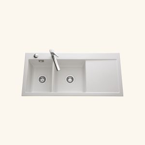 évier céramique blanc mat Systemceram