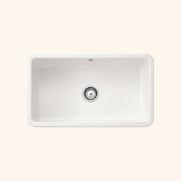 évier timbre d'office céramique blanc