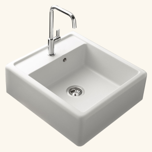 évier timbre granit blanc cassé