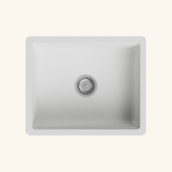 évier granit blanc sous-plan