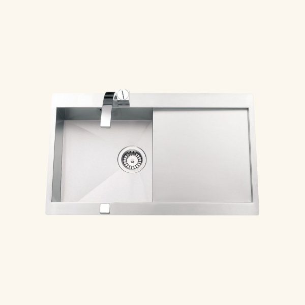 évier inox lisse