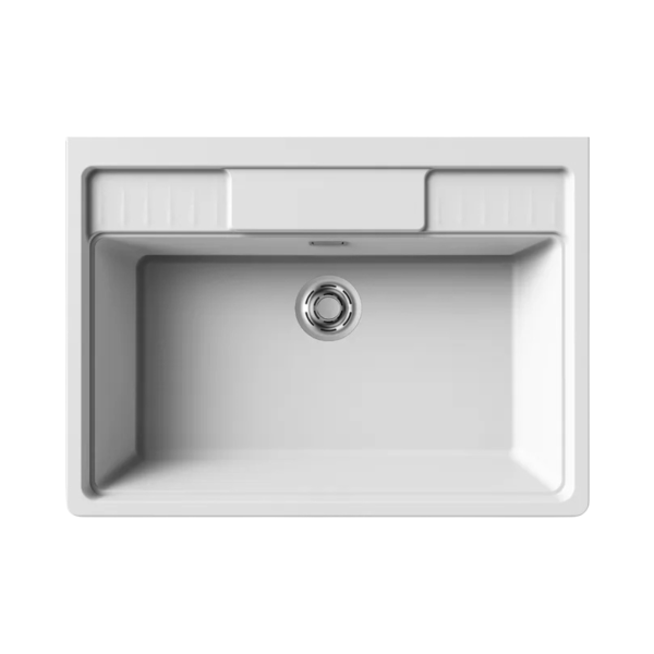 évier timbre d'office blanc