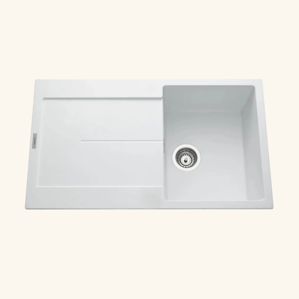 évier granit blanc pur