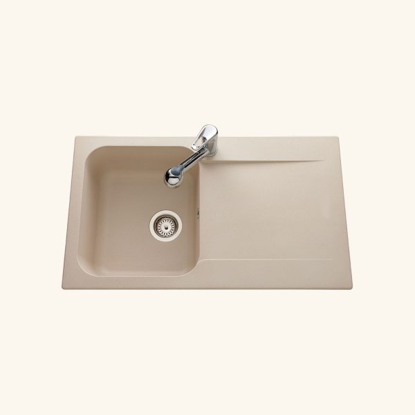 évier résine beige moucheté